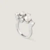 Crystal Pearl Ring in Metal, Crystals and Pearls