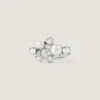 Crystal Pearl Ring in Metal, Crystals and Pearls