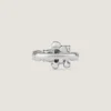 Crystal Pearl Ring in Metal, Crystals and Pearls