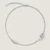 Crystal Pearl Short Necklace in Metal, Crystals and Pearls