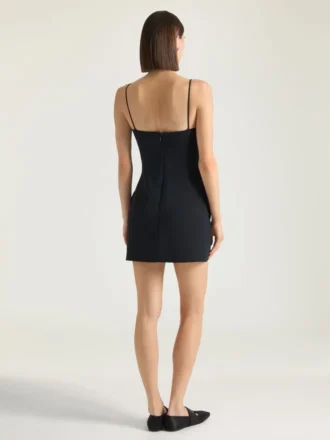 Cutaway Mini Dress in Crepe Cady