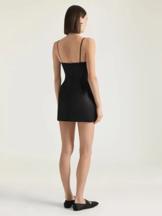 Cutaway Mini Dress in Satin