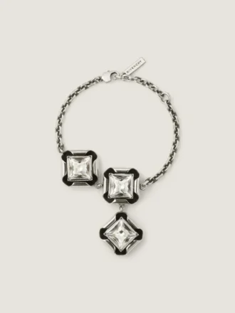 Deconstructed Crystals Bracelet in Metal and Crystals