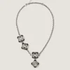 Deconstructed Crystals Necklace in Metal and Crystals