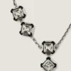 Deconstructed Crystals Necklace in Metal and Crystals