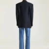 Deconstructed Peaked Lapel Jacket in Wool