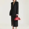 Double-Breasted Slashed Jacket in Wool and Mohair