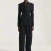 Double Breasted Tuxedo Jacket in Wool