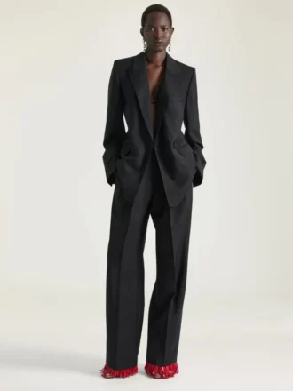 Double Pleat Pants in Wool and Mohair