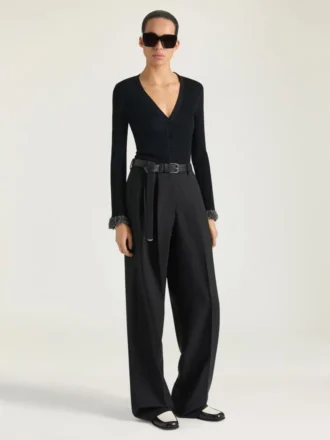 Double Pleat Pants in Wool and Mohair