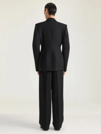 Single-Breasted Form Fit Jacket in Wool