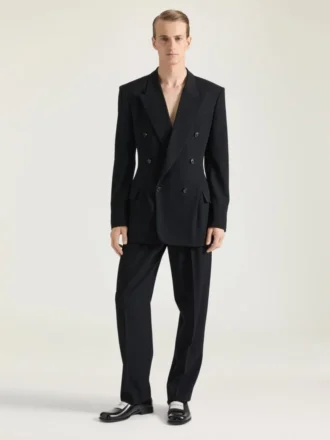 Doubled Breasted Jacket in Wool Twill