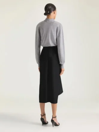 Draped Sweater in Wool