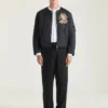 Embellished Couture Seam Bomber in Nylon