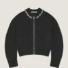 Embellished Couture Seam Cardigan in Alpaca and Yak Wool