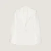 Embellished Single-Breasted Jacket in Wool and Mohair