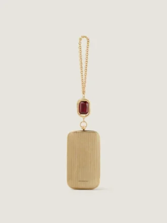 Evening Clutch in Metal with Crystal Jewel