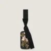 Evening Clutch with Floral Embroideries and Bow