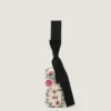 Evening Clutch with Floral Embroideries and Bow