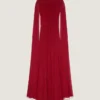 Evening Dress in Silk Crepon with Cape