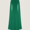Evening Dress in Silk Crepon with Cape