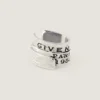Givenchy Tape Earcuff in Metal and Enamel