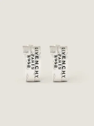 Givenchy Tape Earrings in Metal and Enamel