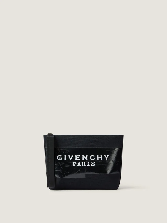Givenchy Tape Pouch in Canvas Givenchy Tape Pouch in Canvas