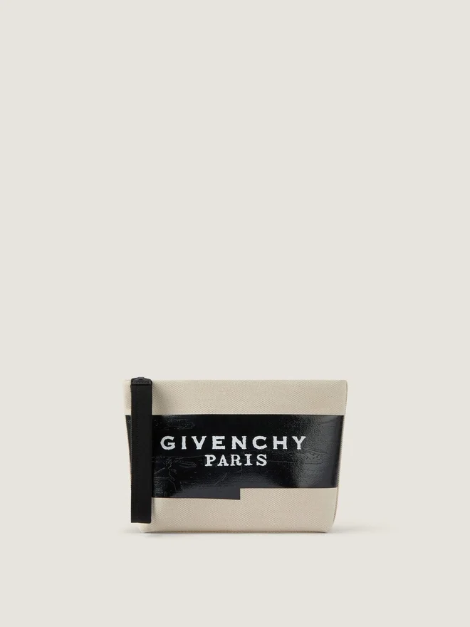 Givenchy Tape Pouch in Canvas Givenchy Tape Pouch in Canvas