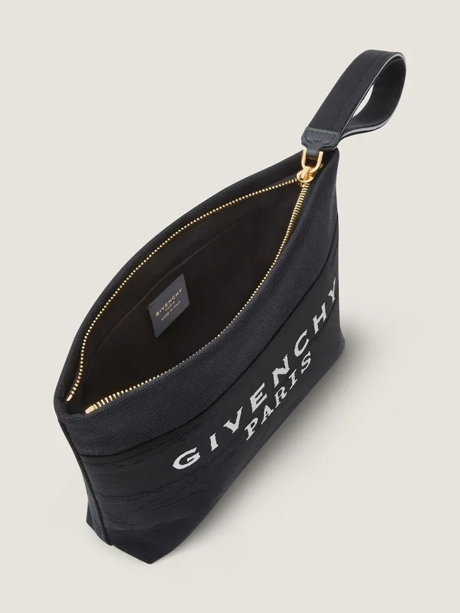 Givenchy Tape Pouch in Canvas Givenchy Tape Pouch in Canvas