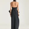 Midi Skirt in Polyfaille with Bow Detail