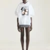Hoodie Sweatshirt in Fleece with Archive Print