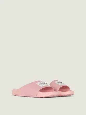 Label Flat Mules in Rubber