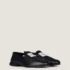Label Loafers in Shiny Leather
