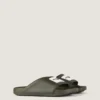 Label Slide Mules in Rubber