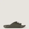 Label Slide Mules in Rubber