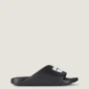 Label Slide Mules in Rubber