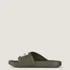 Label Slide Mules in Rubber