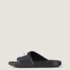 Label Slide Mules in Rubber