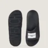 Label Slide Mules in Rubber