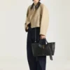 Large the Snatch Bag in Grained Leather