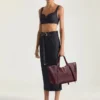 Large the Snatch Bag in Grained Leather