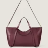 Large the Snatch Bag in Grained Leather