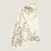 Long Skirt in Satin with Bow and Embroideries