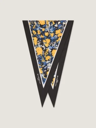 Losange in Silk with Floral Print