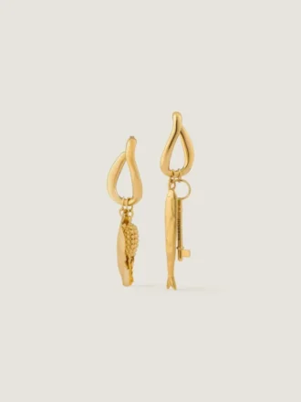 Lucky Charms Asymmetric Earrings in Metal