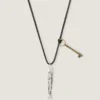 Lucky Charms Necklace in Leather and Metal