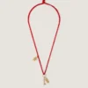 Lucky Charms Necklace in Silk and Metal