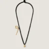 Lucky Charms Necklace in Silk and Metal