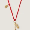 Lucky Charms Necklace in Silk and Metal